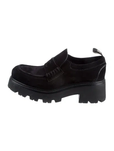 Pre-owned Celine Suede Dress Loafers In Black