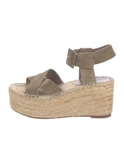 Pre-owned Celine Suede Espadrilles In Grey/neutrals
