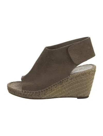 Pre-owned Celine Suede Espadrilles In Neutral