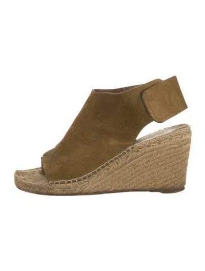 Pre-owned Celine Suede Espadrilles In Neutrals
