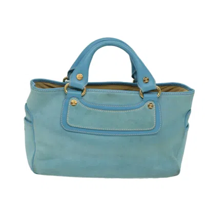 Pre-owned Celine Suede Handbag () In Blue