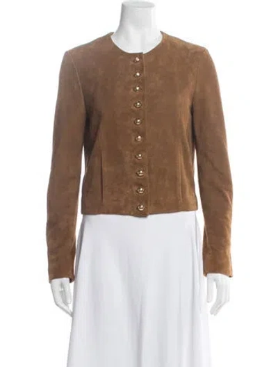 Pre-owned Celine Suede Jacket In Brown