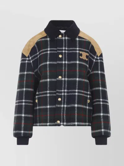 CELINE SUEDE JACKET CONTRAST PANELS