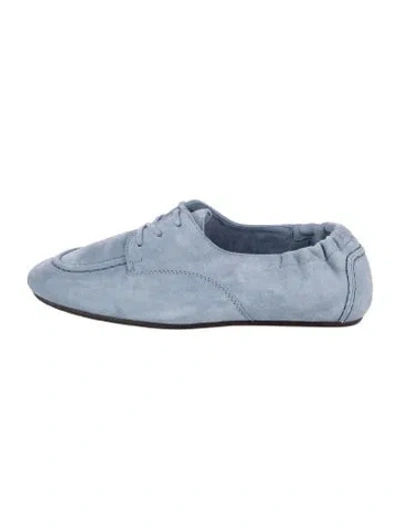 Pre-owned Celine Suede Loafers In Blue
