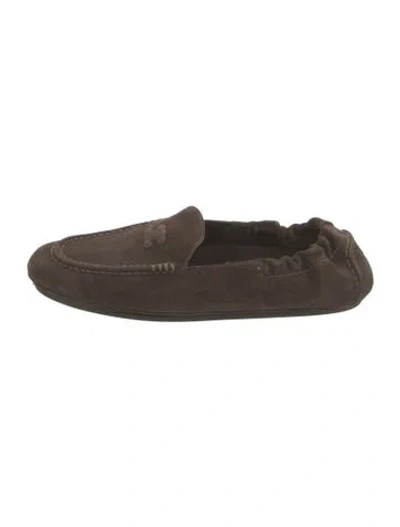 Pre-owned Celine Suede Loafers In Brown