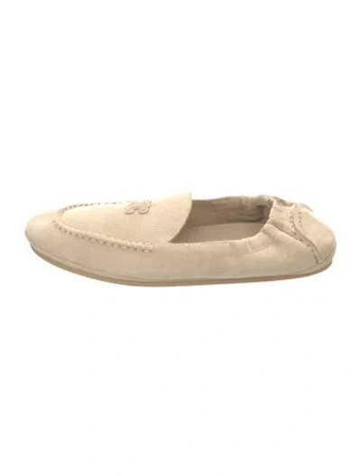 Pre-owned Celine Suede Loafers In Neutral