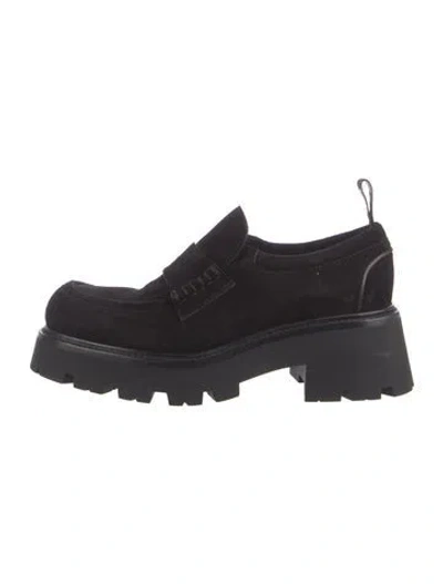 Pre-owned Celine Suede Oxfords In Black