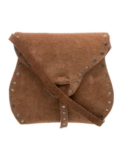 Pre-owned Celine Suede Poulbot In Brown