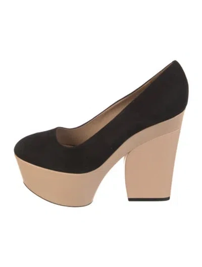 Pre-owned Celine Suede Pumps In Black