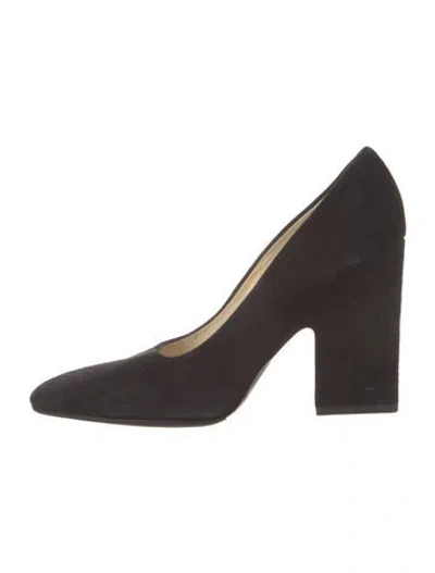 Pre-owned Celine Suede Pumps In Black
