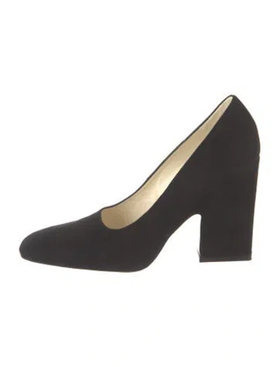 Pre-owned Celine Suede Pumps In Black