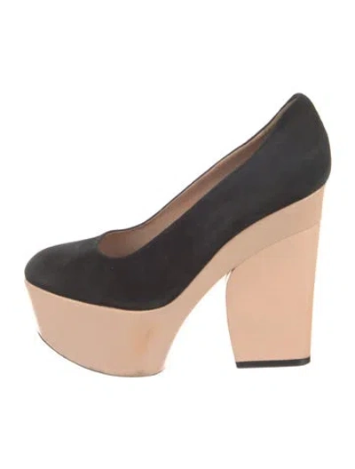 Pre-owned Celine Suede Pumps In Black