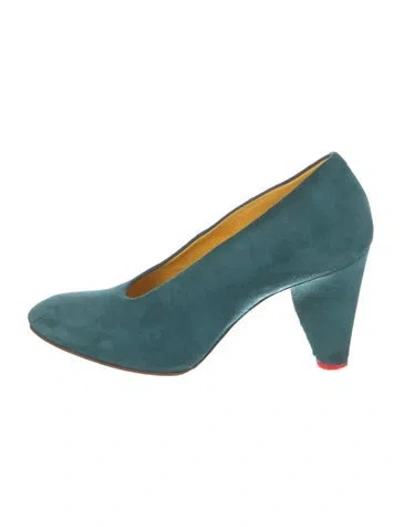 Pre-owned Celine Suede Pumps In Blue