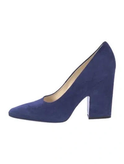 Pre-owned Celine Suede Pumps In Blue
