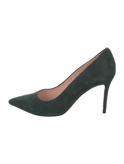 Pre-owned Celine Suede Pumps In Green