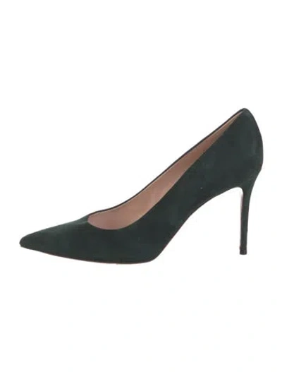 Pre-owned Celine Suede Pumps In Green