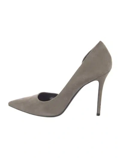 Pre-owned Celine Suede Pumps In Grey