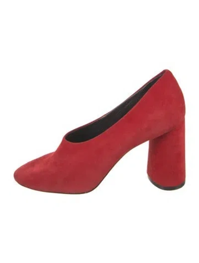 Pre-owned Celine Suede Pumps In Red