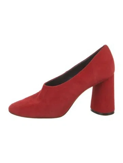 Pre-owned Celine Suede Pumps In Red