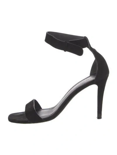 Pre-owned Celine Suede Sandals In Black