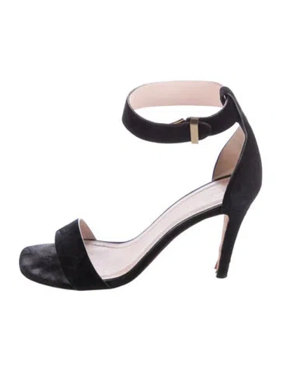 Pre-owned Celine Suede Sandals In Black