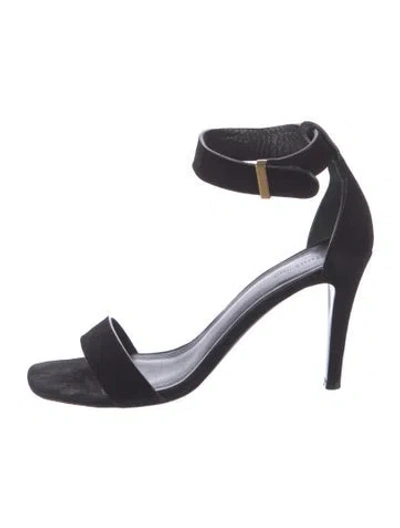 Pre-owned Celine Suede Sandals In Black