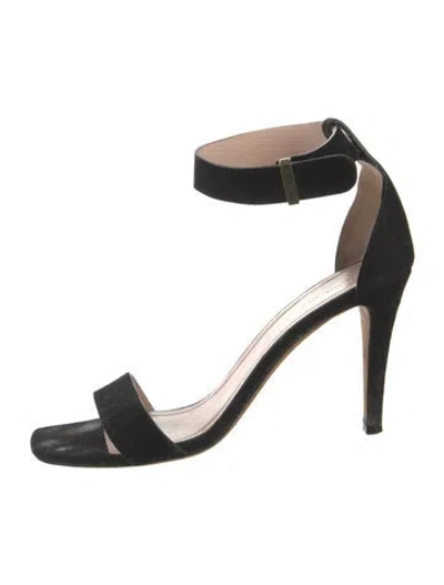Pre-owned Celine Suede Sandals In Black