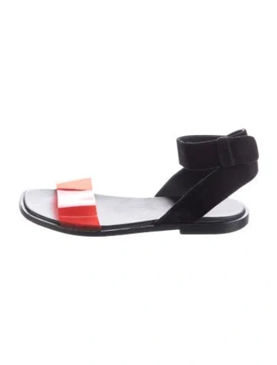 Pre-owned Celine Suede Sandals In Black