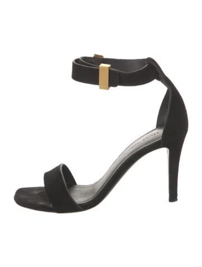Pre-owned Celine Suede Sandals In Black