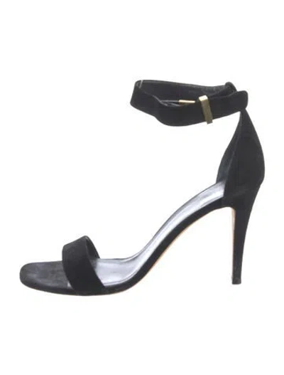 Pre-owned Celine Suede Sandals In Black