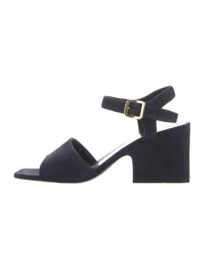 Pre-owned Celine Suede Sandals In Blue