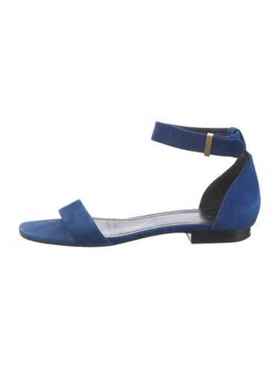 Pre-owned Celine Suede Sandals In Blue