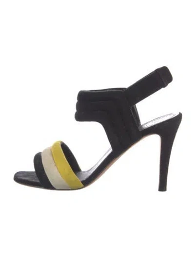 Pre-owned Celine Suede Sandals In Blue