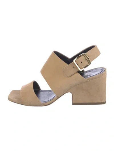 Pre-owned Celine Suede Sandals In Brown