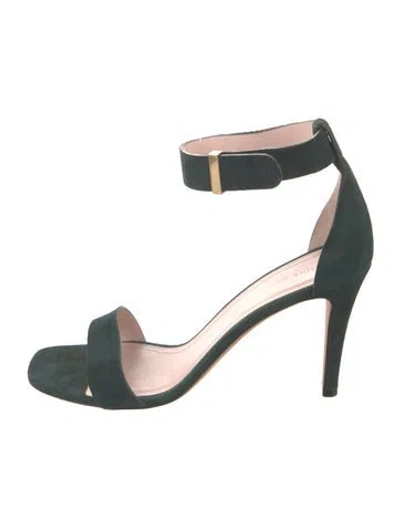 Pre-owned Celine Suede Sandals In Green