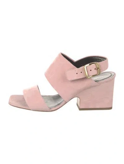 Pre-owned Celine Suede Sandals In Pink