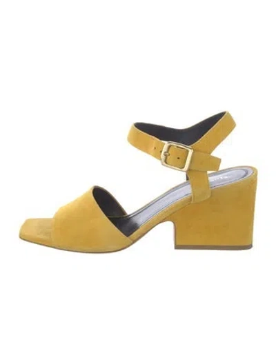 Pre-owned Celine Suede Sandals In Yellow