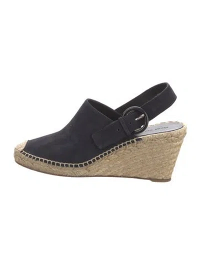 Pre-owned Celine Suede Slingback Pumps In Blue