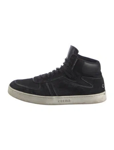 Pre-owned Celine Suede Sneakers In Black