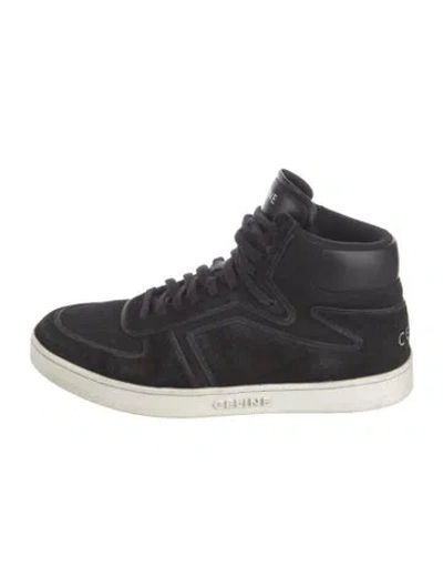 Pre-owned Celine Suede Sneakers In Black