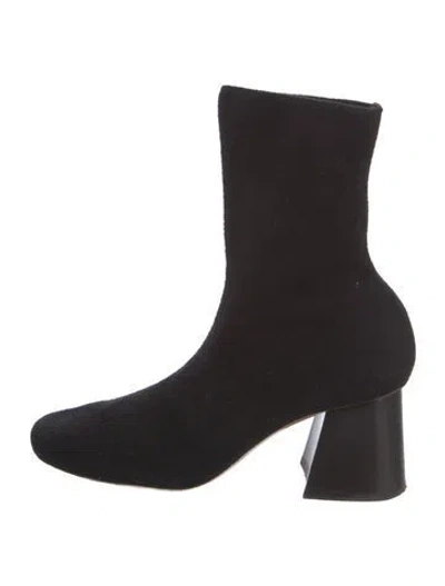 Pre-owned Celine Suede Sock Boots In Black