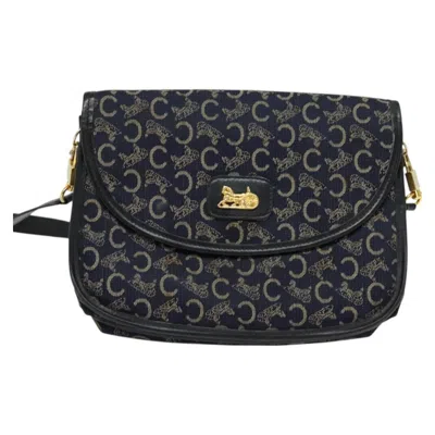 Pre-owned Celine Céline Sulky Navy Canvas Shoulder Bag ()