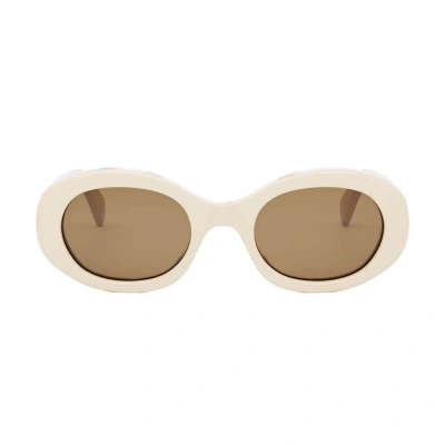 Celine Sunglasses In Avorio/marrone