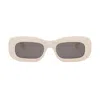 Celine Bold 3 Dots 51mm Rectangular Sunglasses In Bianco/grigio