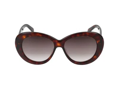 Celine Triomphe Round-frame Tortoiseshell Acetate Sunglasses In Brown