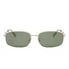 Celine Triomphe 60mm Rectangular Sunglasses In Gold