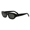 Celine Bold 3 Dots Rectangular Sunglasses, 54mm In Black