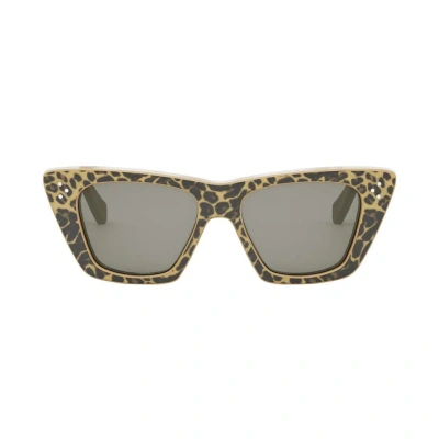 Celine Sunglasses In Leopardato/oro/grigio