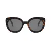 Celine Bold 3 Dots 56mm Butterfly Sunglasses In Marrone/blu