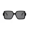 Celine Triomphe Square Acetate Sunglasses In Nero/grigio